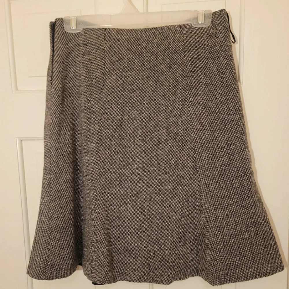 Gap Skirt Womens Size 4 Brown Trumpet Flare Wool Silk Blend - Picture 1 of 6